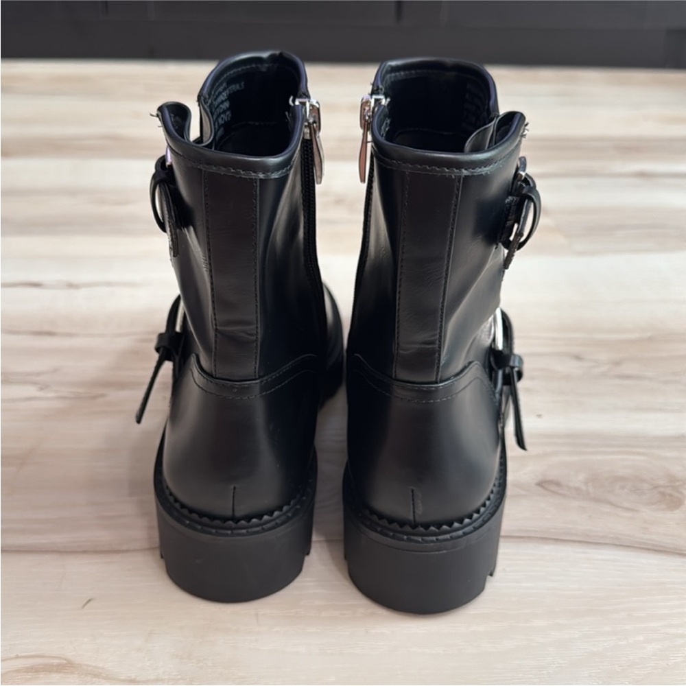 Nordstrom Macombs Water-Resistant Moto Boots – Black | Lug Sole - Picture 9 of 9